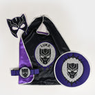 black panther costume set superhero cape mask belt shield marvel wakanda