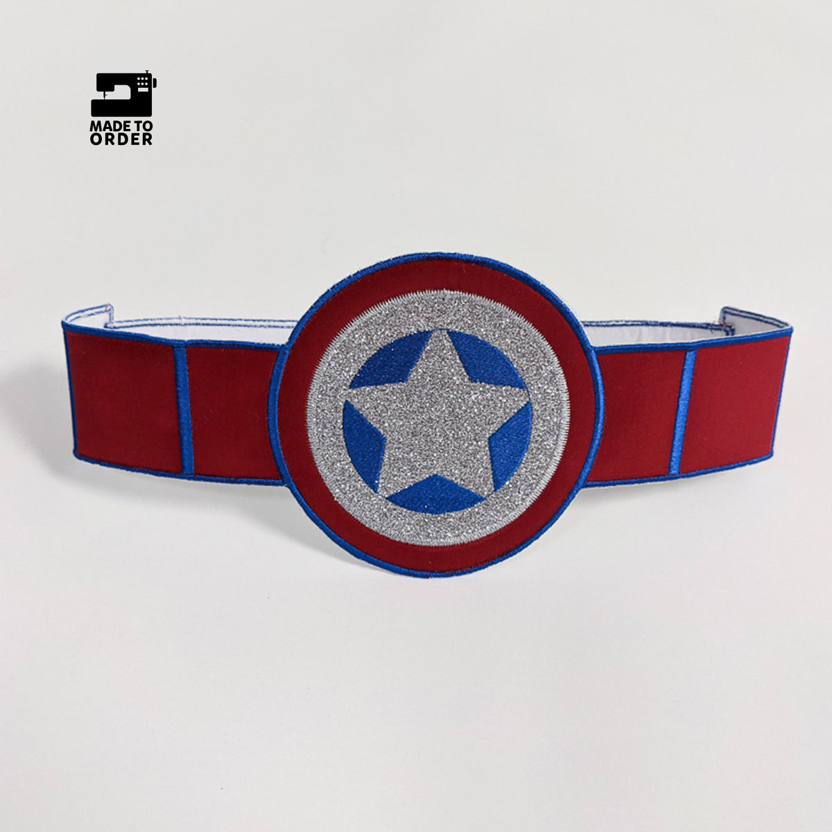 5214 Marvel Belt, Vegan Leather Captain America Captain America Adjustable Belt + Pouches Set Accessories (L  main image 3