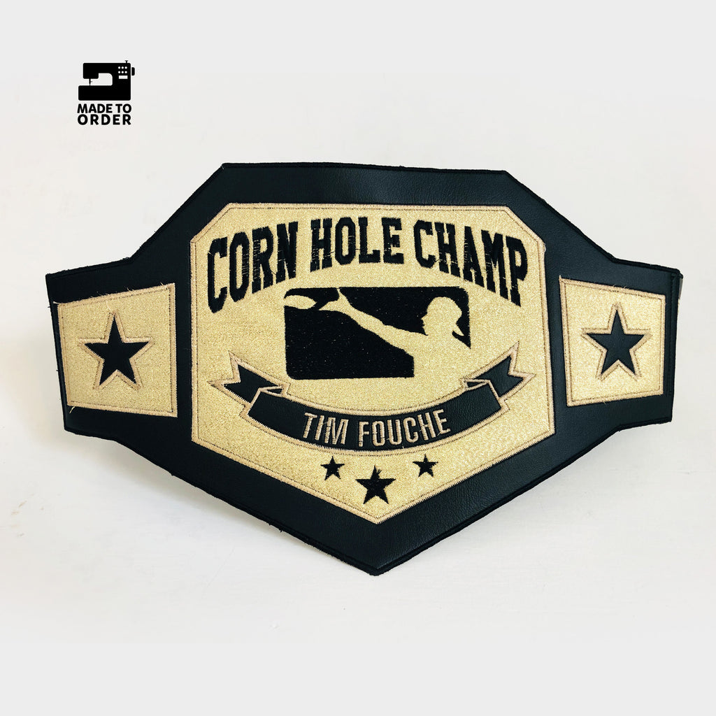 corn hole champ wrestling style belt corn hole