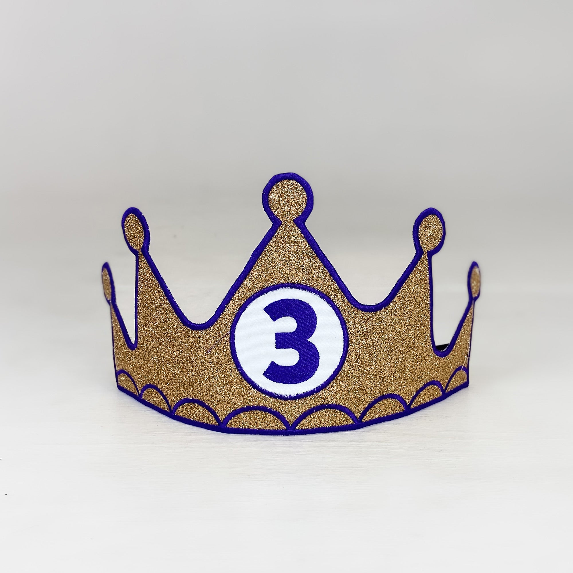 Birthday Crown Customized Number Gold