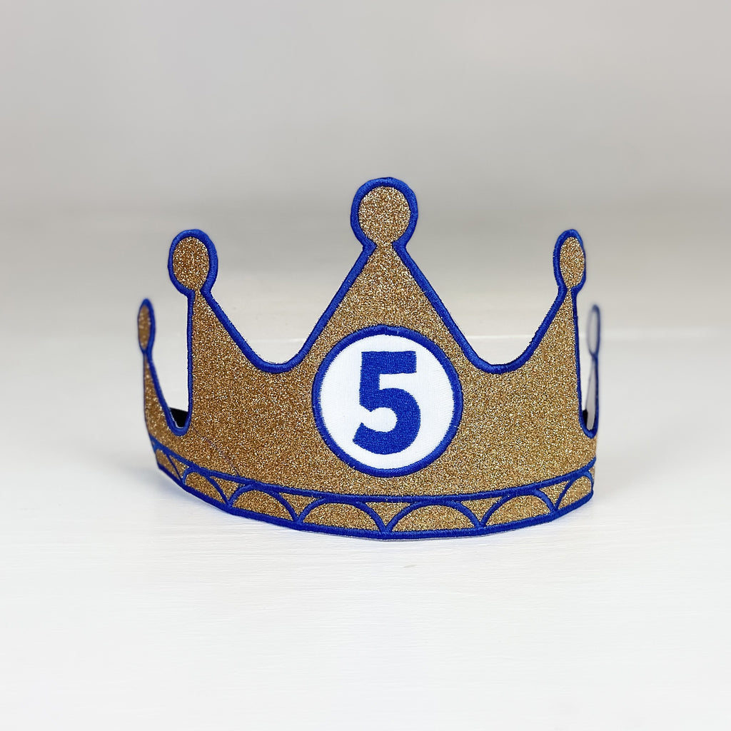 Birthday Crown Customized Number Gold