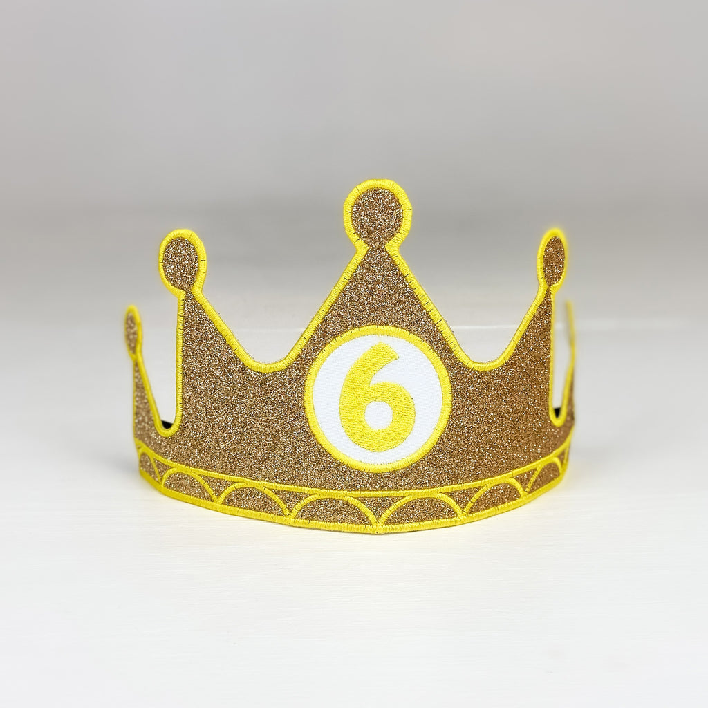Birthday Crown Customized Number Gold