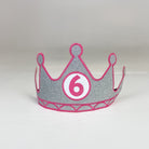 Birthday Crown Customized Number Silver