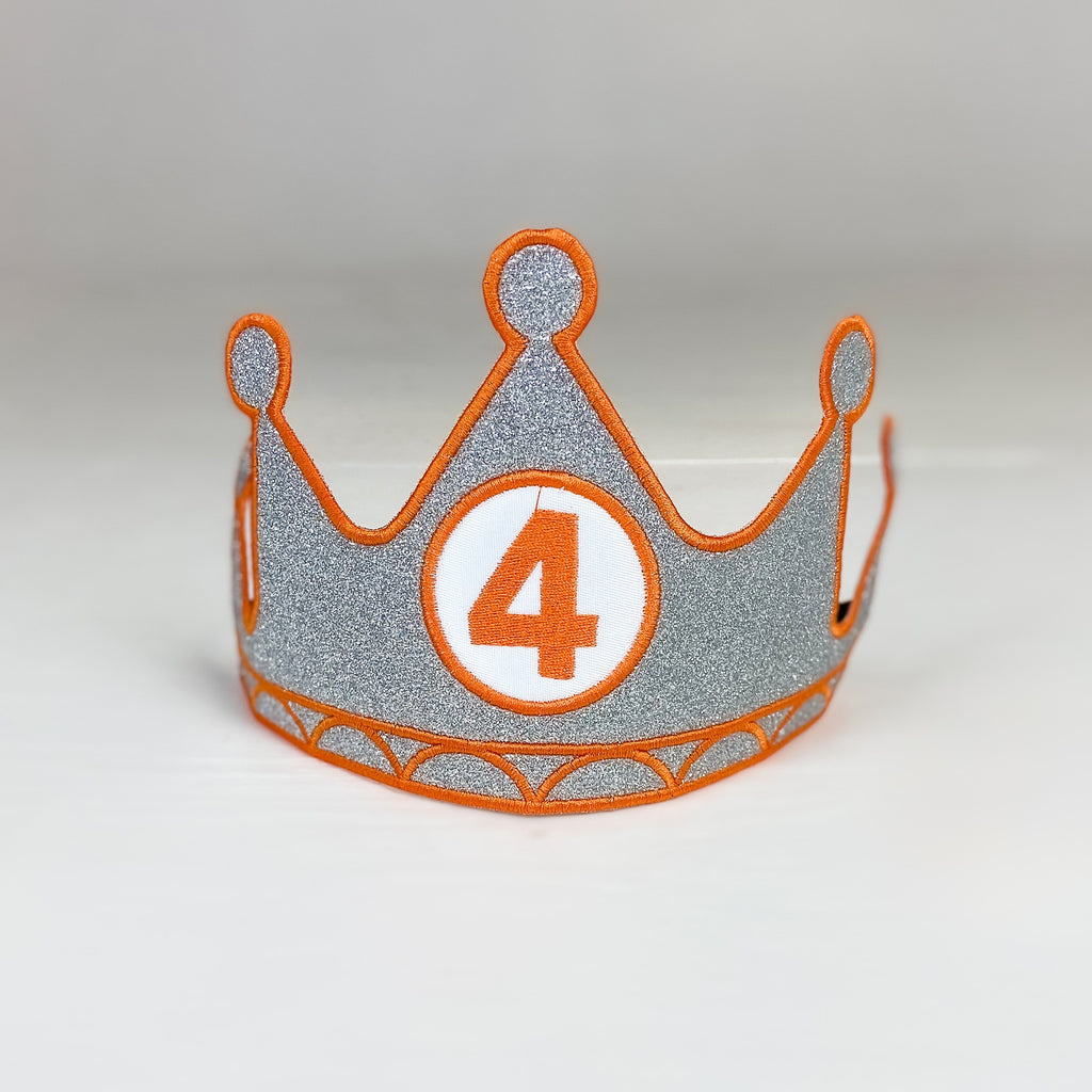 Birthday Crown Customized Number Silver