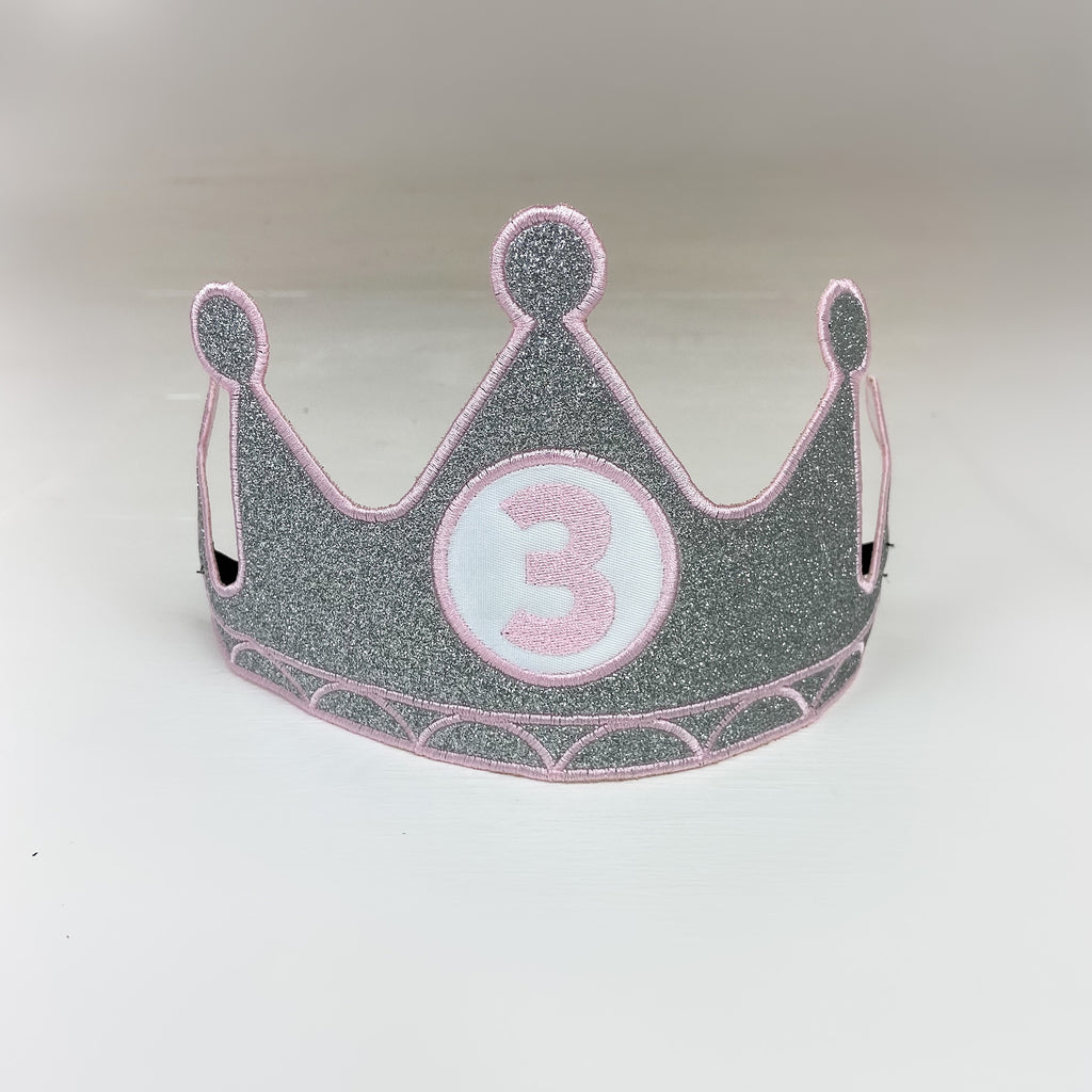 Birthday Crown Customized Number Silver