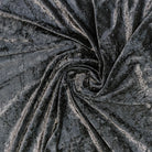 Black Polyester Crushed Velour Fabric by the Yard