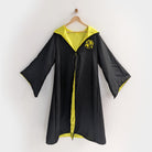Black Harry Potter Wizard Robe with sleeves and hood, Hooded Renaissance Medieval Magician Cape, Hogswart Cosplay LARP Cloak