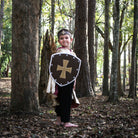 Medieval Renaissance  Shield Knight Gladiator Viking Old World Cross Lion Crest Diamond Crown Fleur de Lis