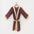 Kids Satin Boxing Robe Burgundy