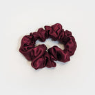 Burgundy Satin Scrunchy Hair Tie