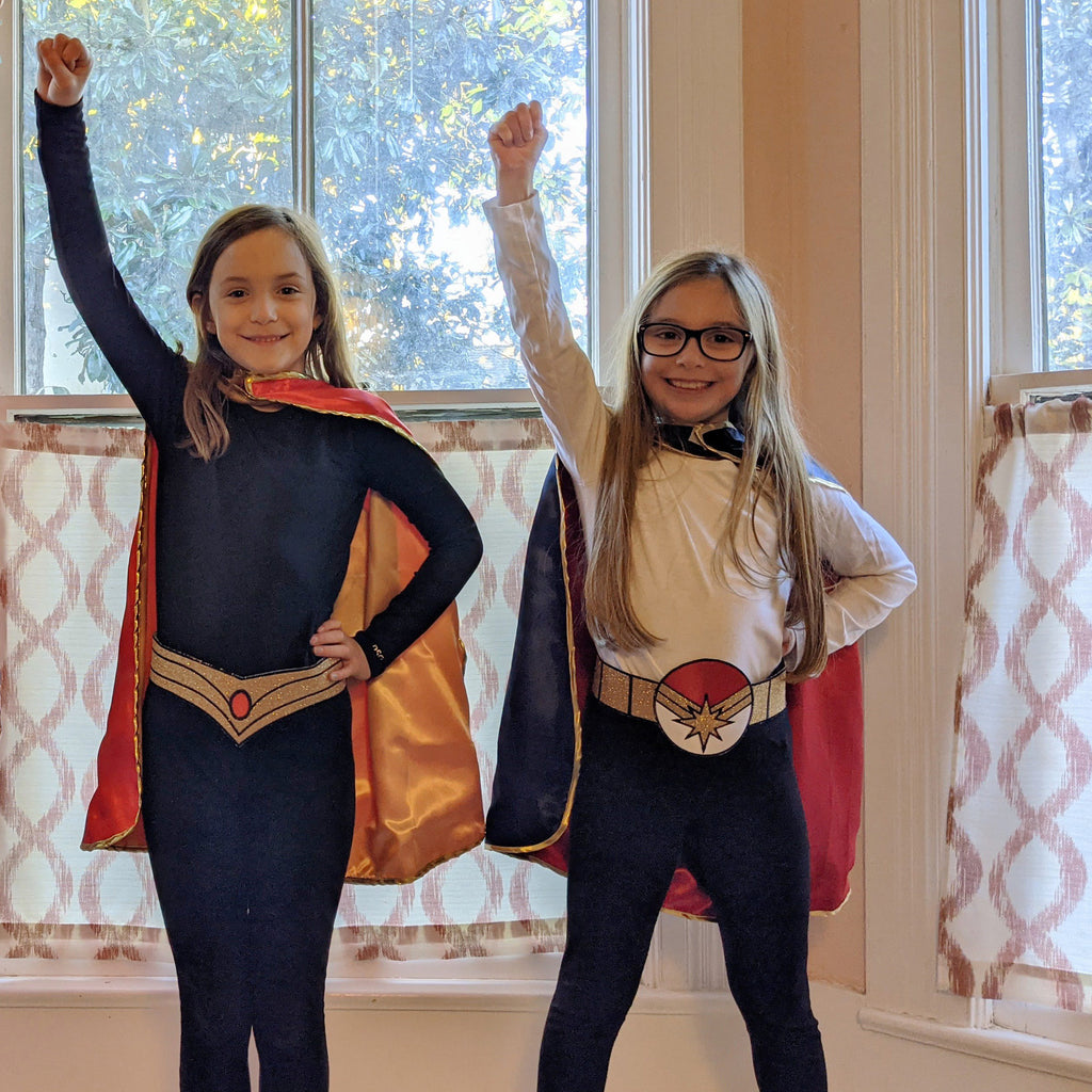 captain marvel superhero costume set personalized star female hero