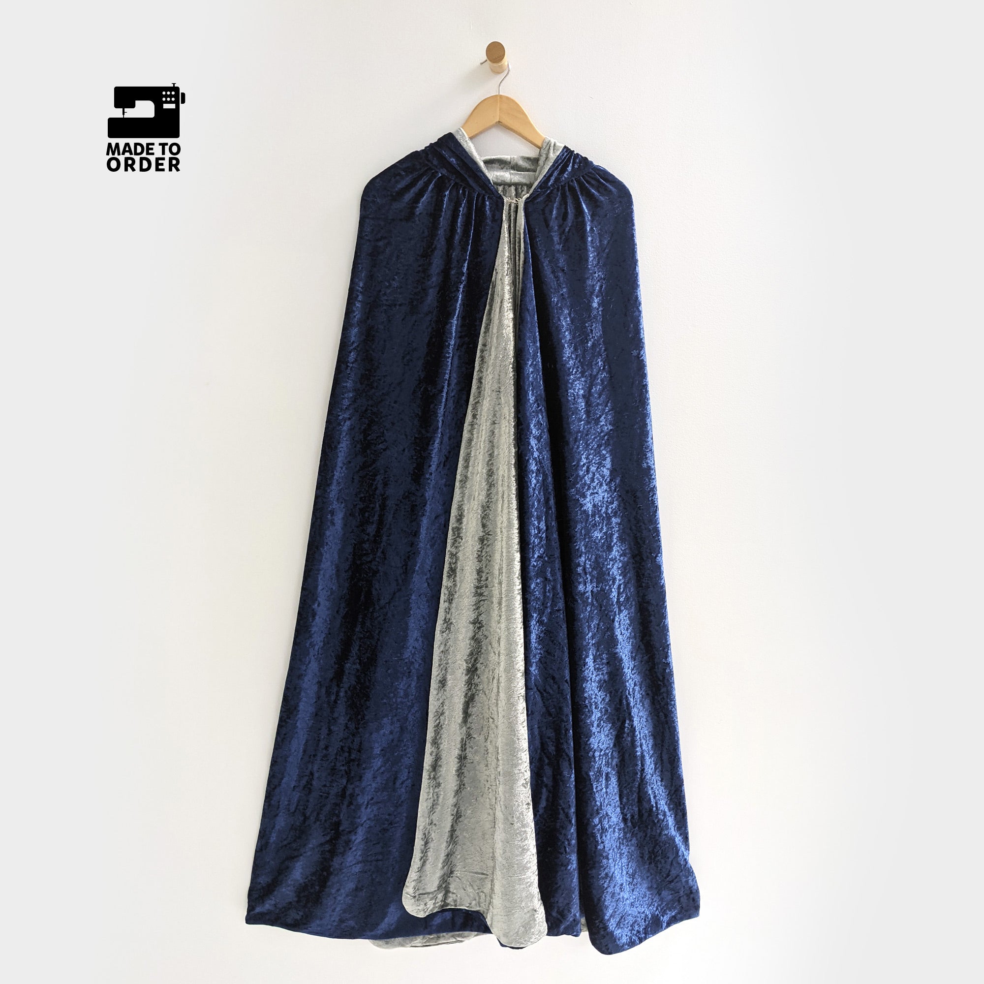 Medieval Reversible hooded cloak, viking cape, renaissance costume