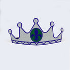 Mardi Gras Crown Silver Fleur de Lis 