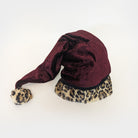 deluxe long velour santa hat animal print trim