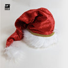 deluxe long velour santa christmas hat red