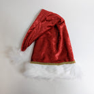deluxe long velour santa christmas hat red
