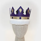 Deluxe Royal Medieval King Queen Crown Purple