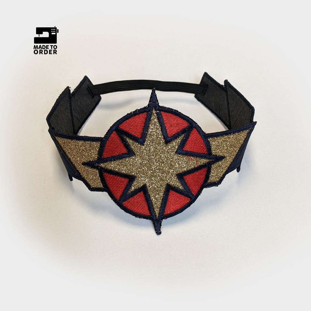 captain marvel headband star superhero costume