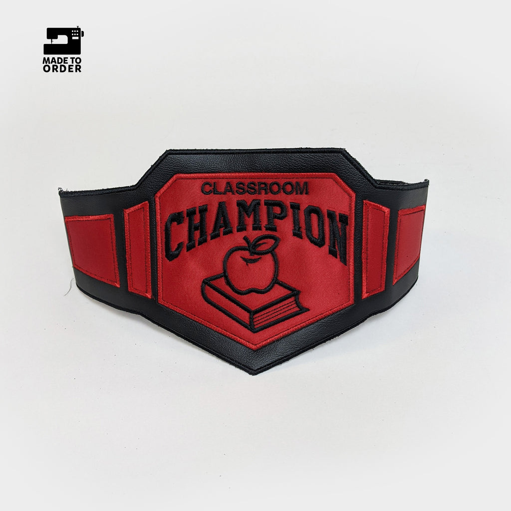 Everfan Classroom Champion Wrestling Belt Black Red
