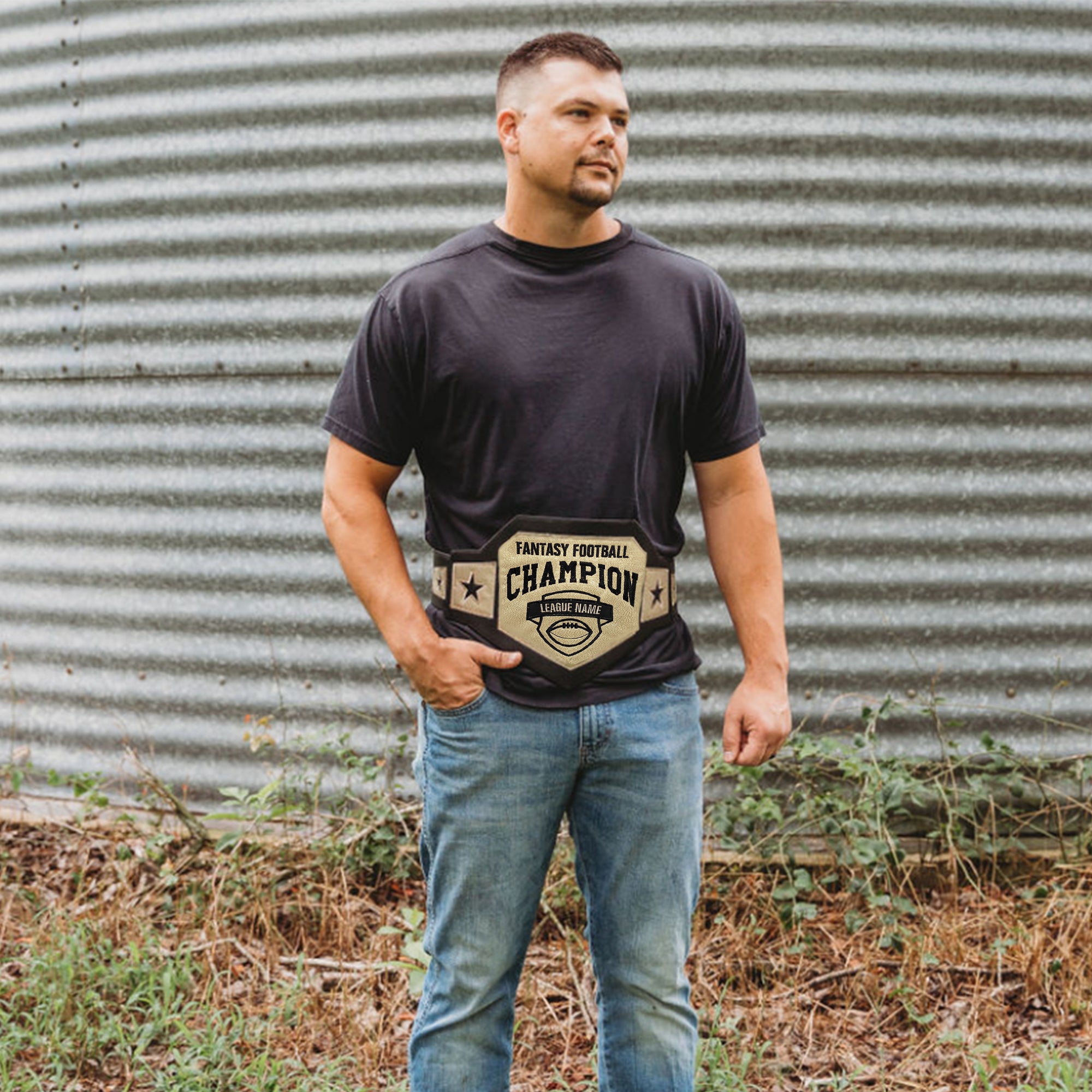 Everfan Fantasy Football Champion Wrestling Style Belt Custom