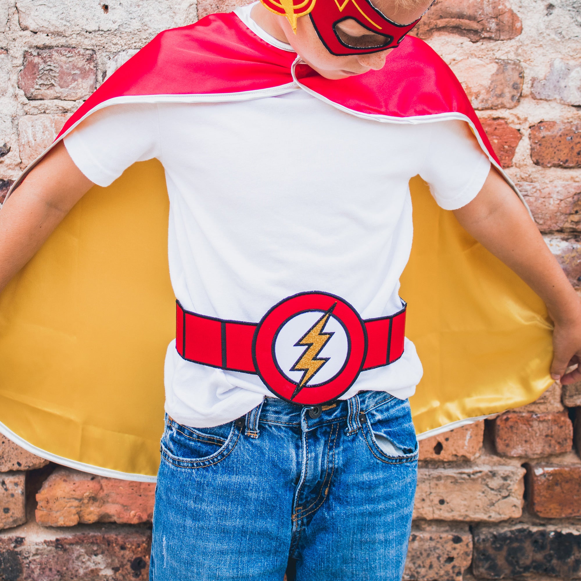 Flash superhero belt lightning bolt red marvel dc comics