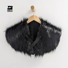 Fur Mantle Black Leather Straps Medieval Knight King Cosplay Game of Thrones LARP Viking