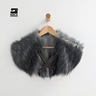 Fur Mantle Gray Leather Straps Medieval Knight King Cosplay Game of Thrones LARP Viking