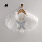 Fur Mantle White Leather Straps Medieval Knight King Cosplay Game of Thrones LARP Viking