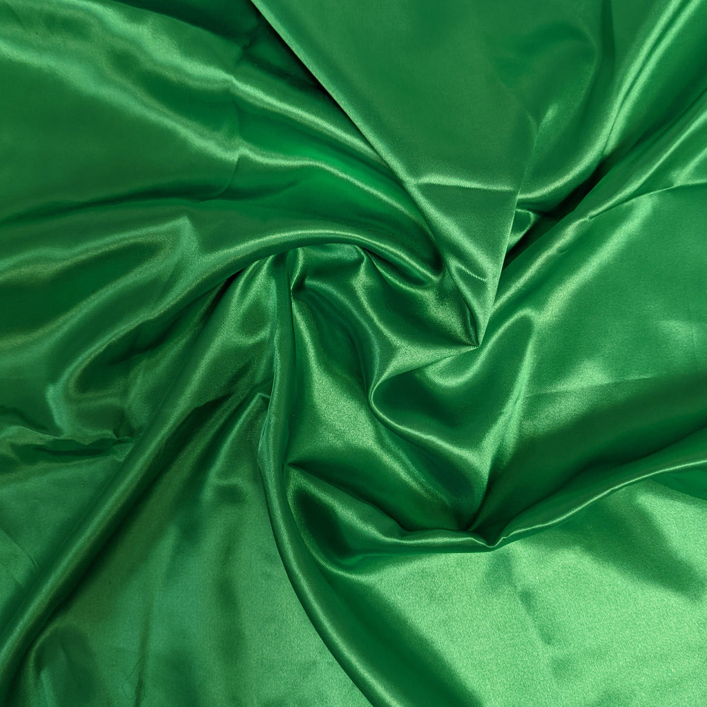 Green Polyester Bridal Satin for DIY Craft