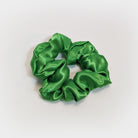 Green Satin Scrunchy Hair Tie