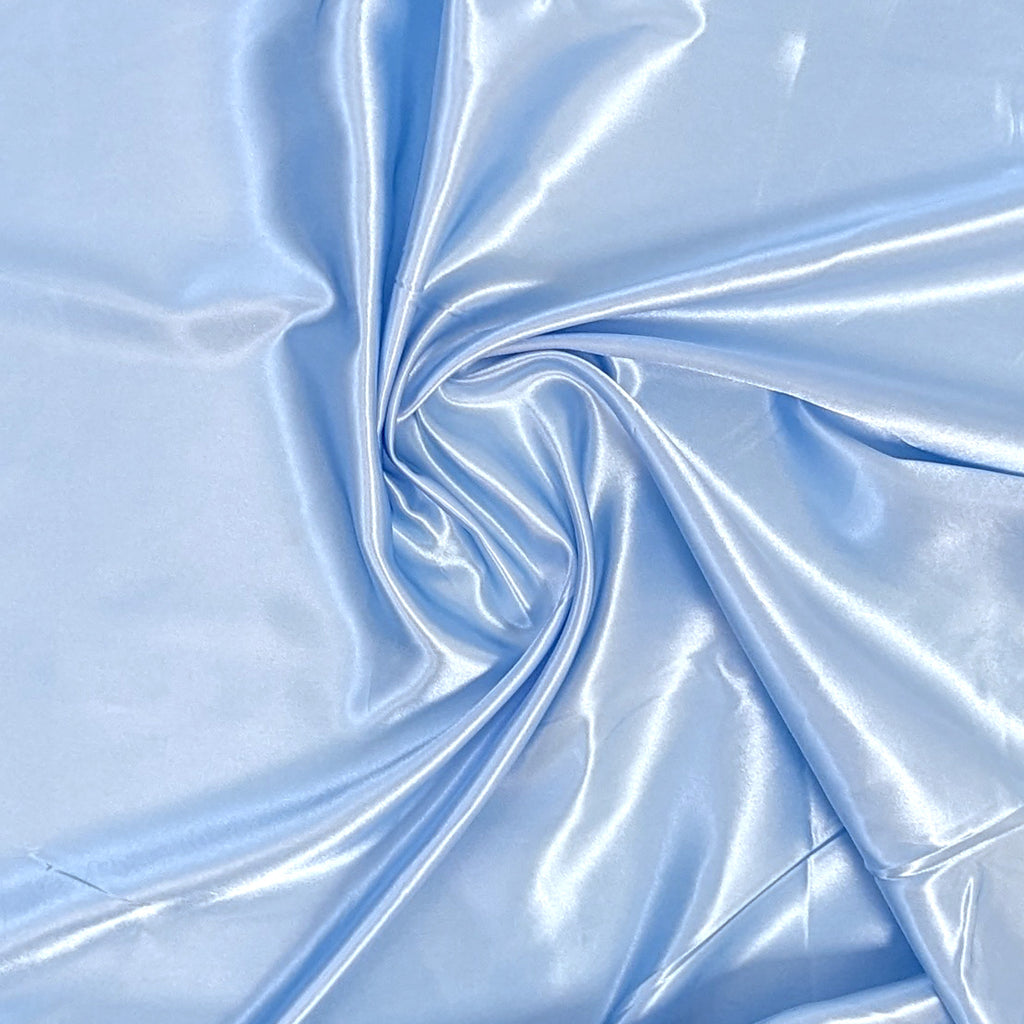Light Blue, Babby Blue Polyester Bridal Satin for DIY Craft