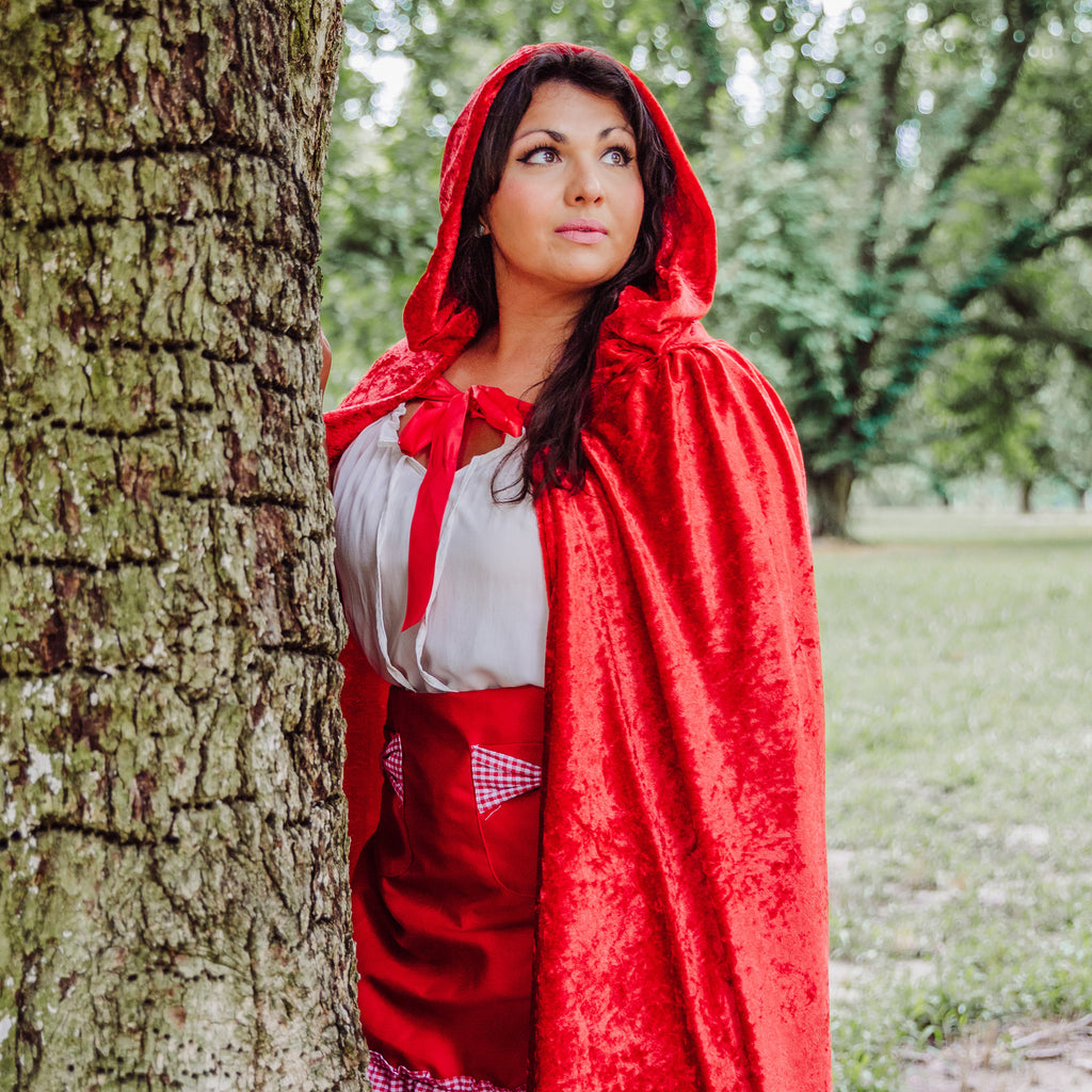 Little Red Riding Hood Cloak Cape Costume Halloween Cosplay