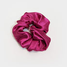 Magenta Pink Satin Scrunchy Hair Tie