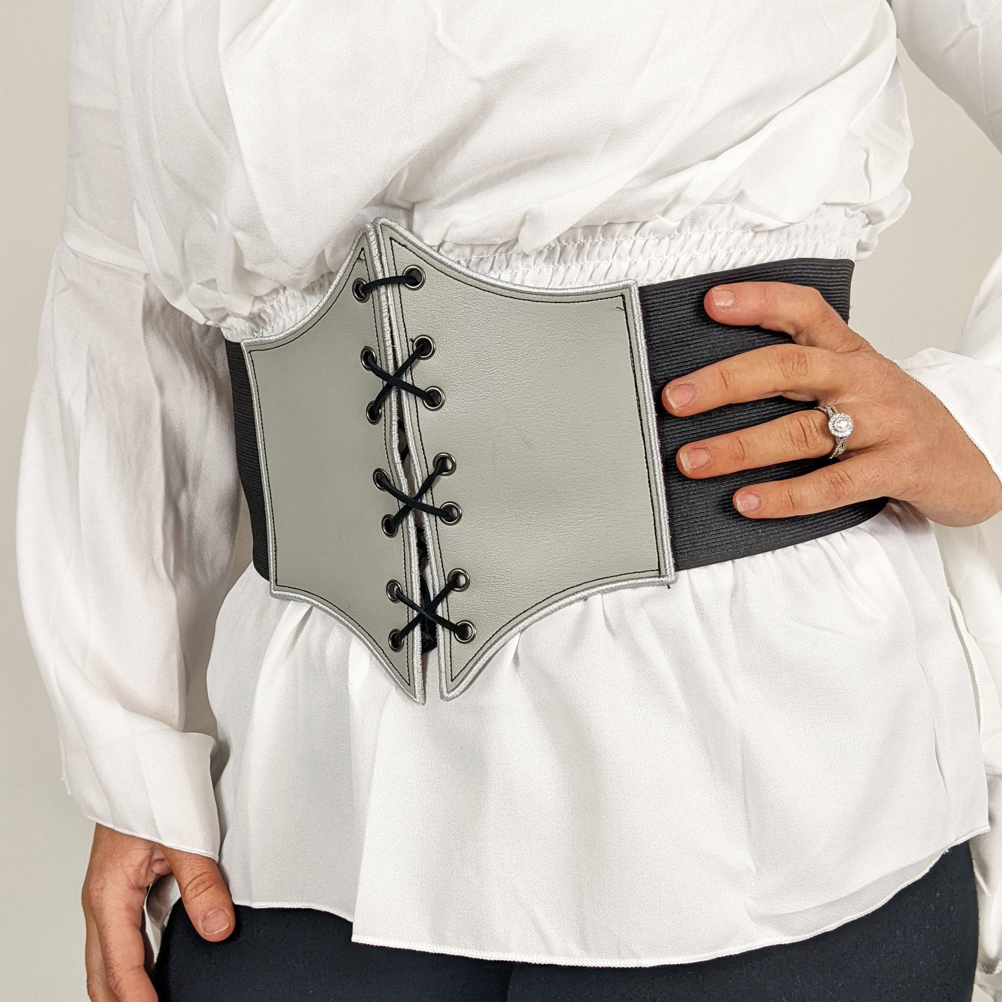 Medieval Leather Corset Belt, Renaissance Underbust Gothic Corset, Mini  High Waisted Corset Skirt