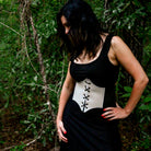 Renaissance Corset Belt | Faux Leather Medieval Gothic Corset, Elvish Steampunk Elastic Waist Cincher