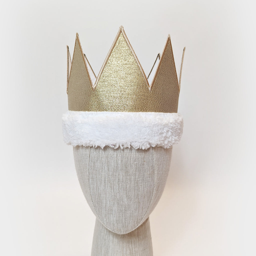 Metallic Royal Party King Queen Crown Gold