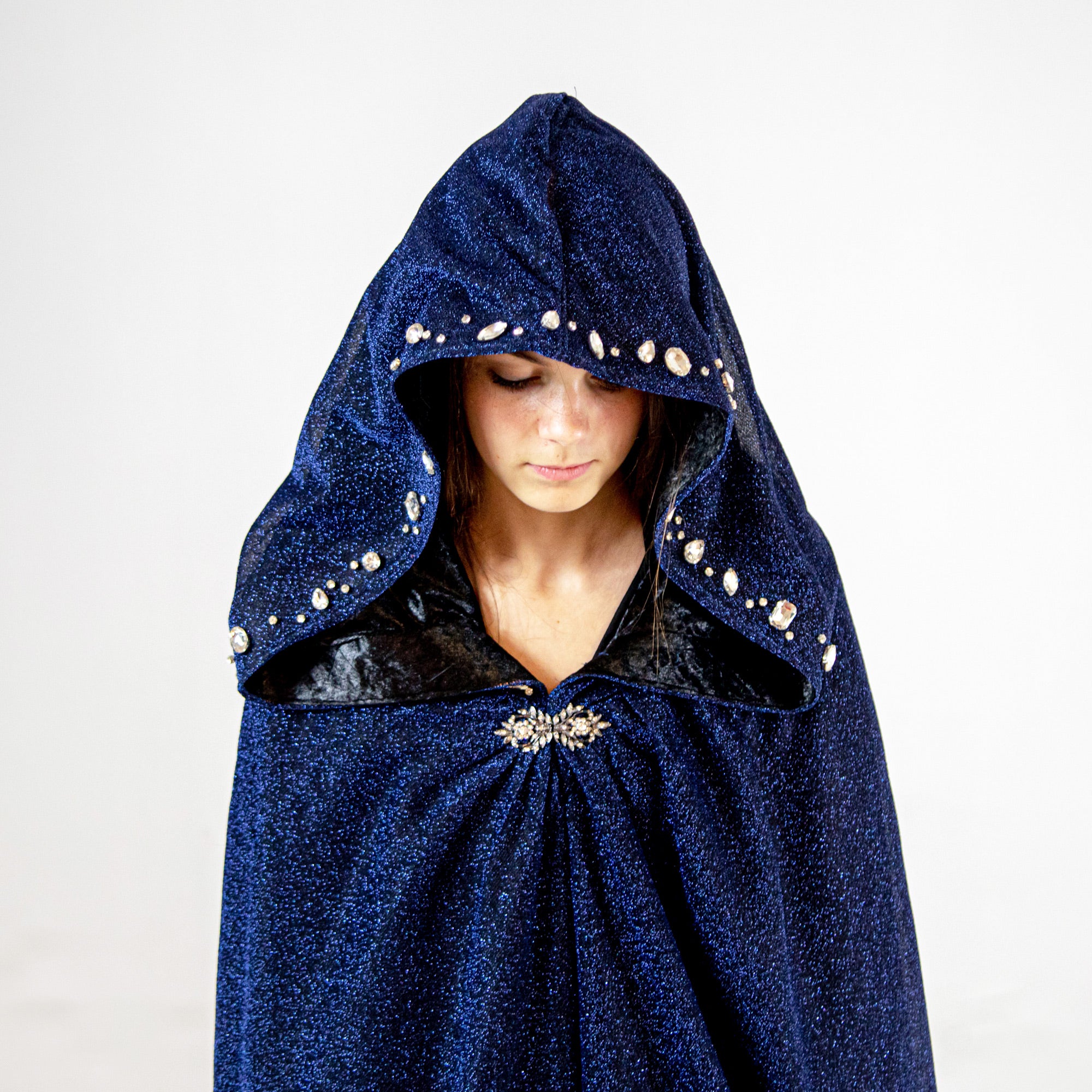 Navy Bejeweled Bedazzled Taylor Swift Cloak Cape