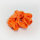 Orange Satin Scrunchy Hair Tie