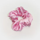 Pink Satin Scrunchy Hair Tie