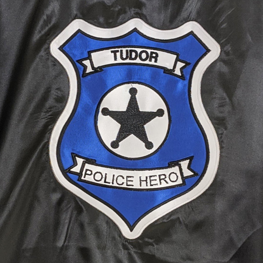 Police Superhero Cape Personalized Hero Super Cop Black Blue