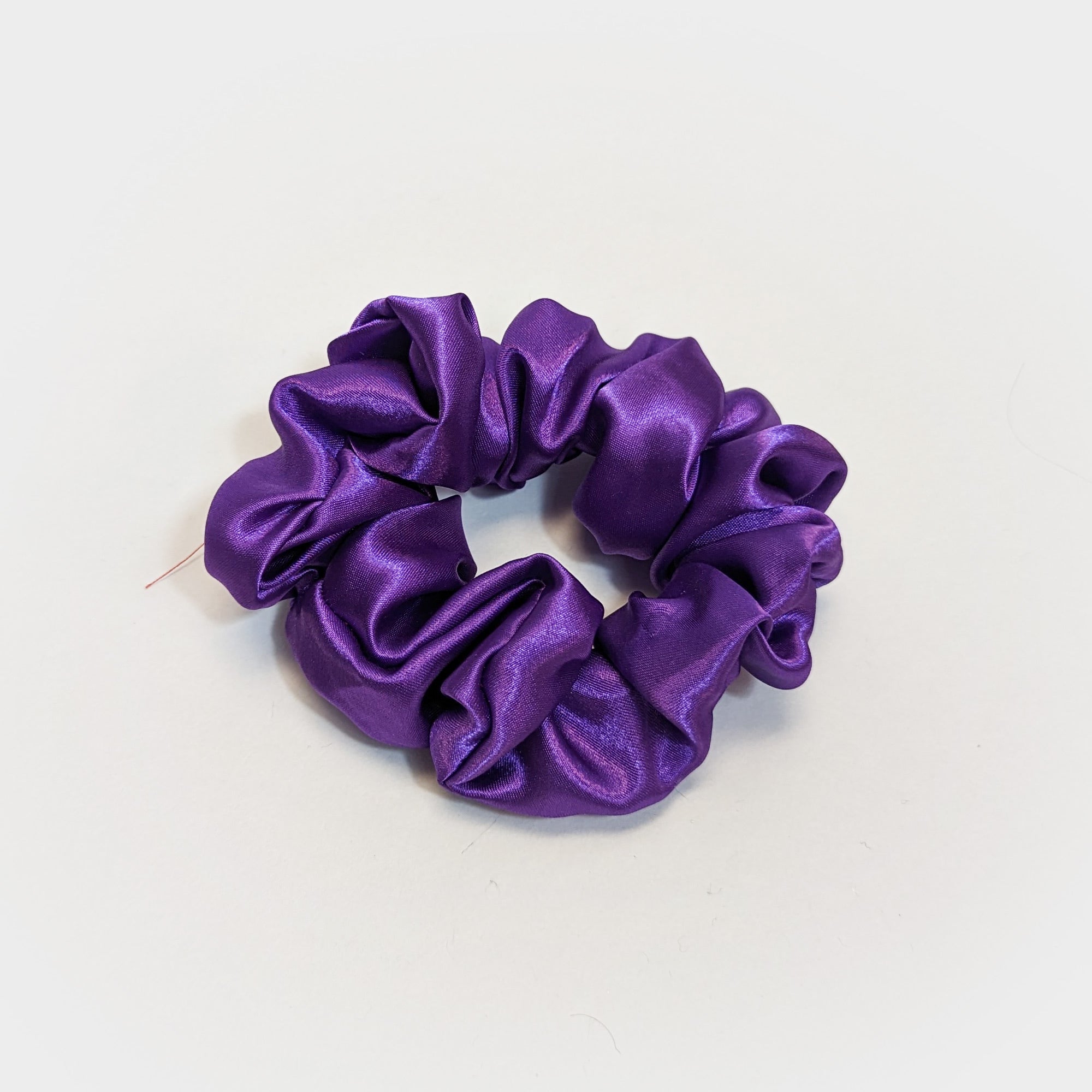 Purple Satin Scrunchy Hair Tie