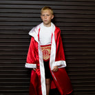 Kids Satin Boxing Robe Red