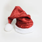 santa hat red crushed velvet velour christmas holiday