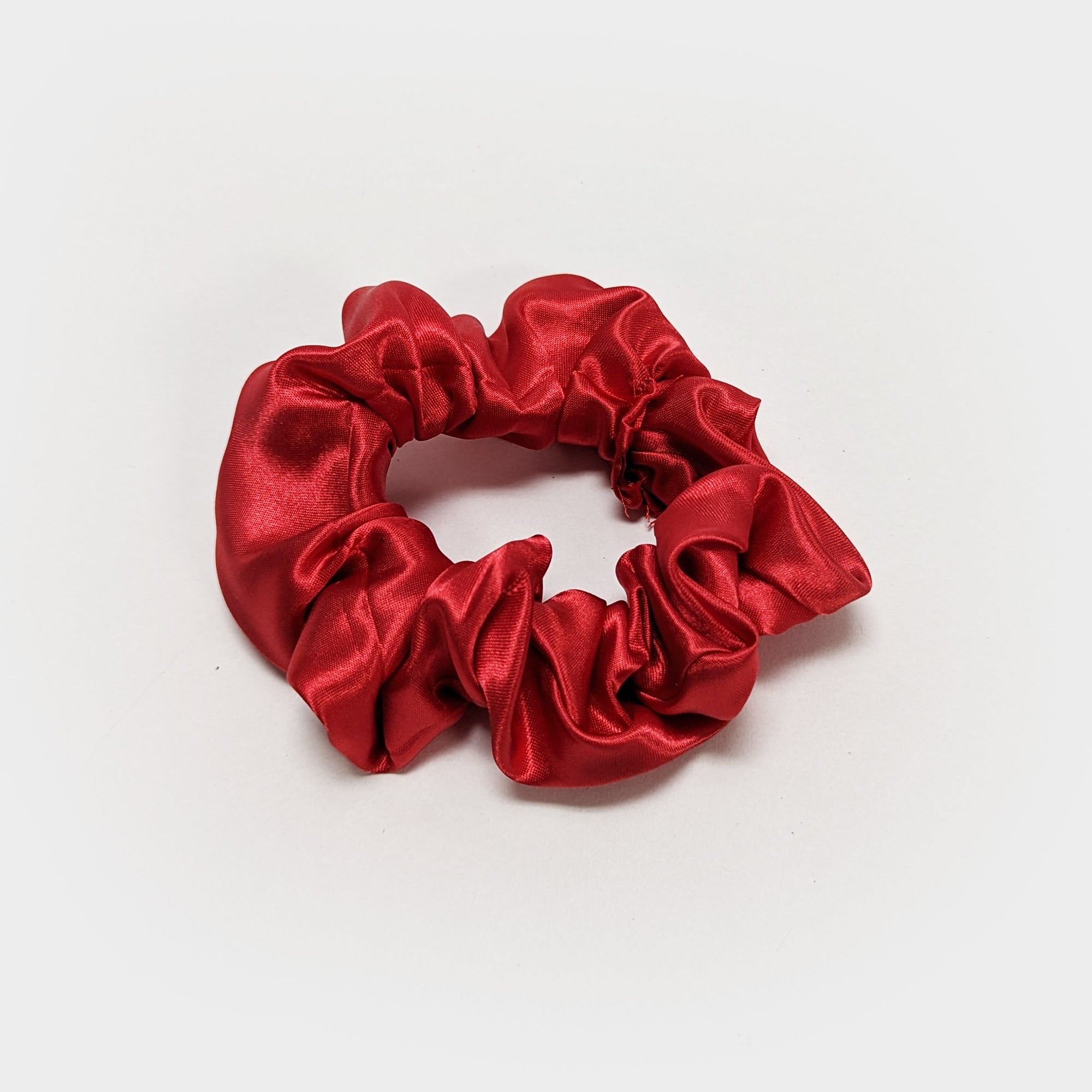 Red Satin Scrunchy Hair Tie