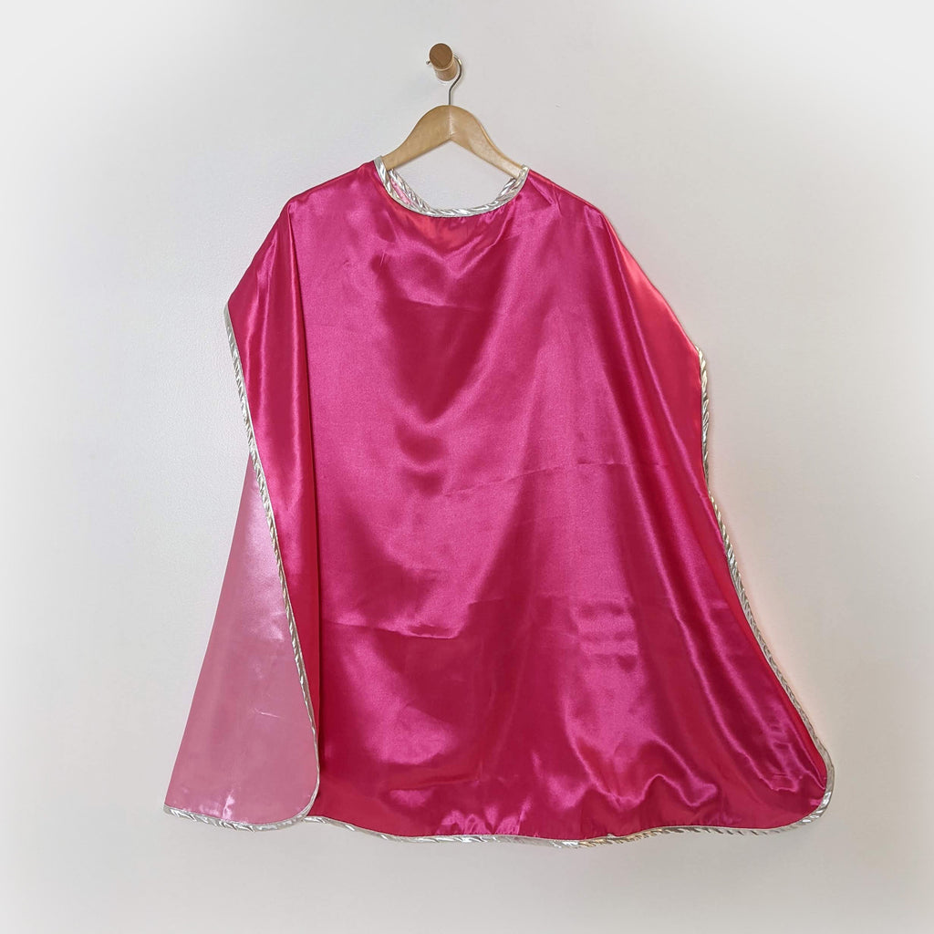 Reversible Superhero Cape Double Sided Magenta Pink Custom Costume