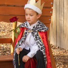 Royal King Queen Prince Cloak with Plush Trim and Metal Clasp Sherpa Medieval