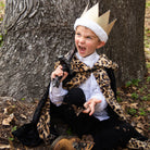 Royal King Queen Prince Cloak with Plush Trim and Metal Clasp Sherpa Medieval