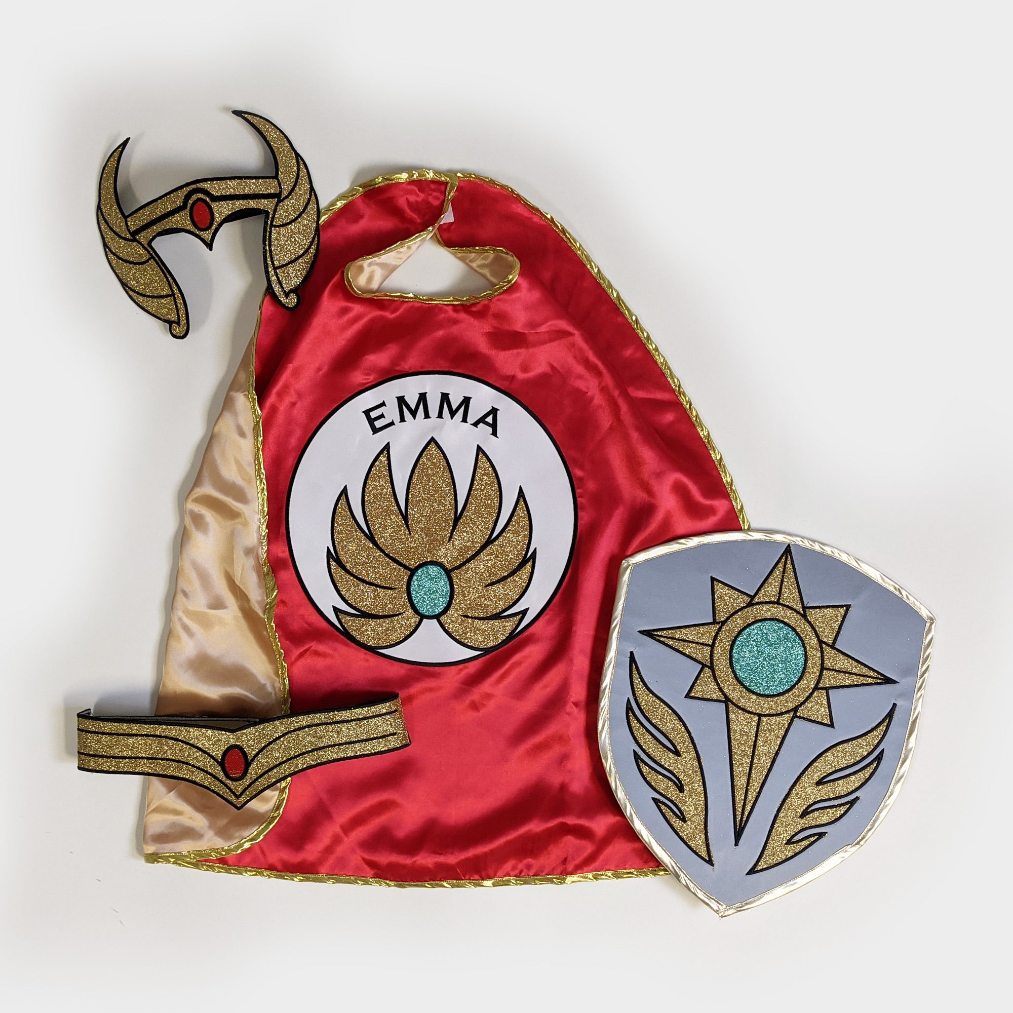 she-ra shera superhero cape costume set princess of power shield belt mask