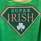 St Patrick's Day Super Irish Green Gold Shamrock Superhero Cape