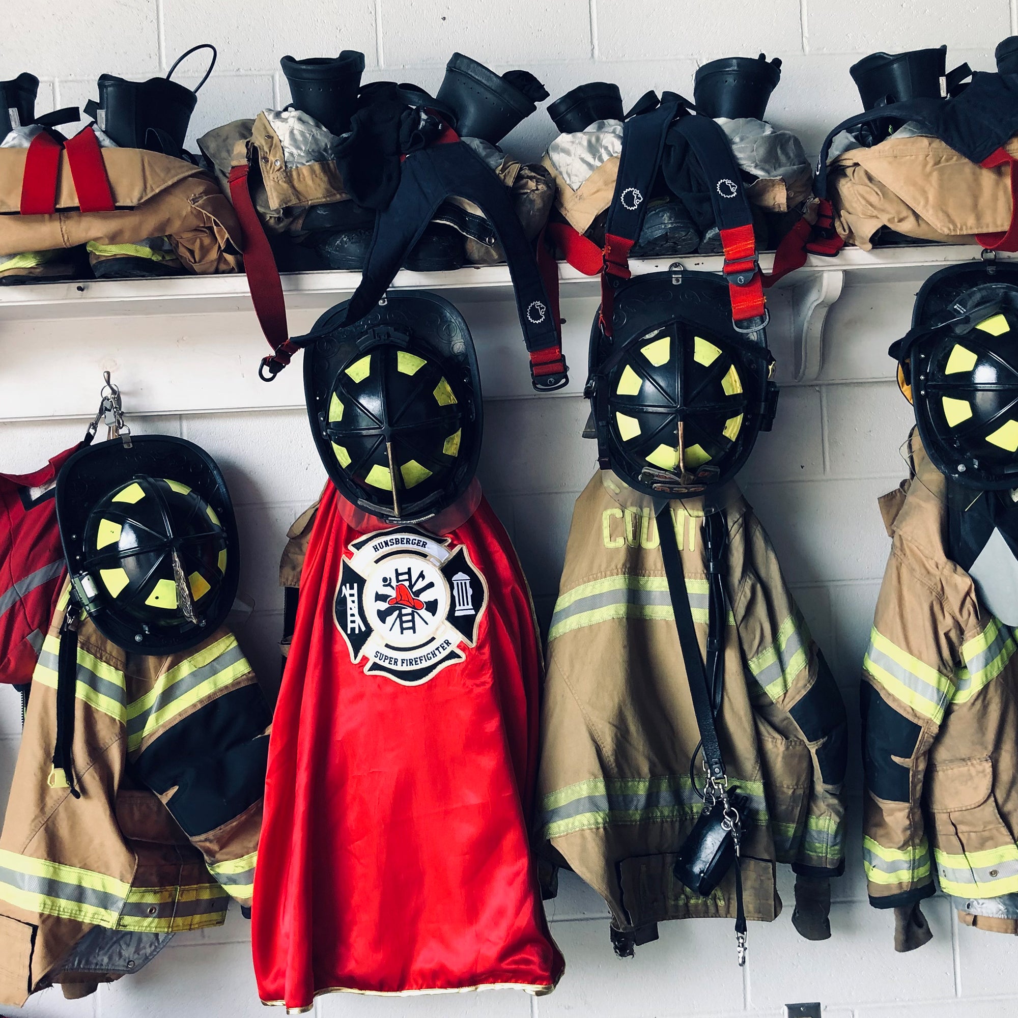 super firefighter hero superhero cape fireman firewoman first responder